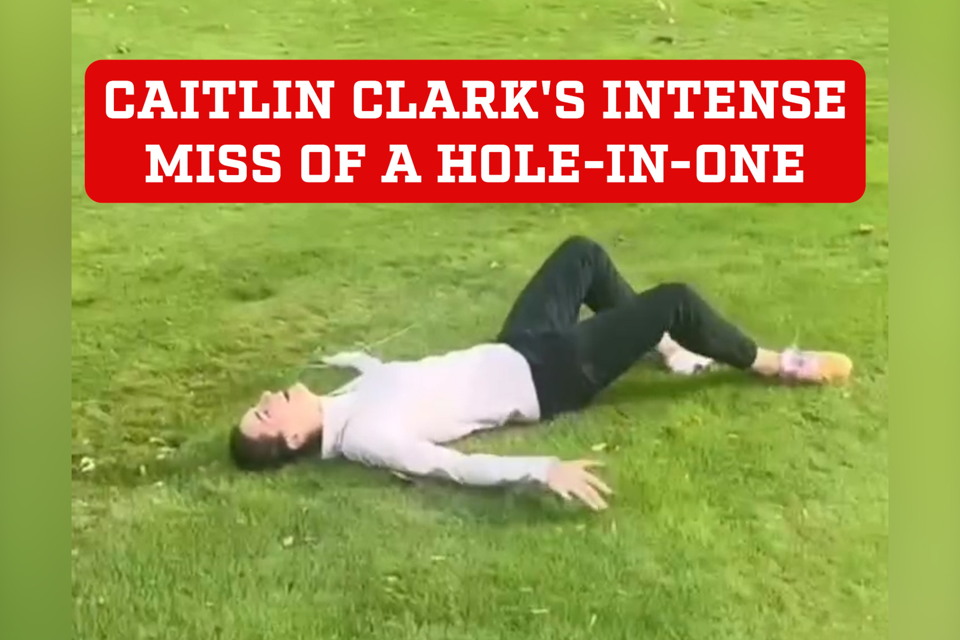 Caitlin Clarks intense reaction to near hole-in-one stuns fans